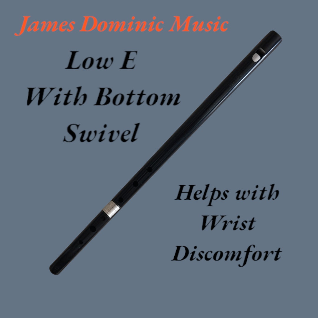 **🎵 Low E Whistle with Bottom Swivel: Adjustable Comfort, Beautiful Sound 🎵-James Dominic Music 